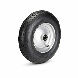 Rad 400x100 Luftbereifung, Rollenlager 25 mm, Nabenlänge 90 mm, 4PR Blockprofil